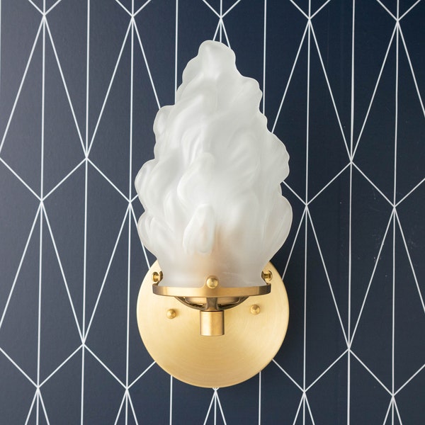Art Deco - Torch Sconce - Brass Wall Light - Wall Sconces - Bathroom Wall Light - Art Deco Bathroom - Hallway Lighting - Model No. 2227