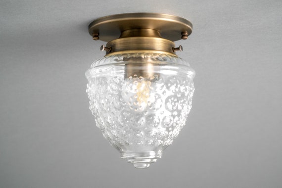 Flush mount ceiling light glass shade deals