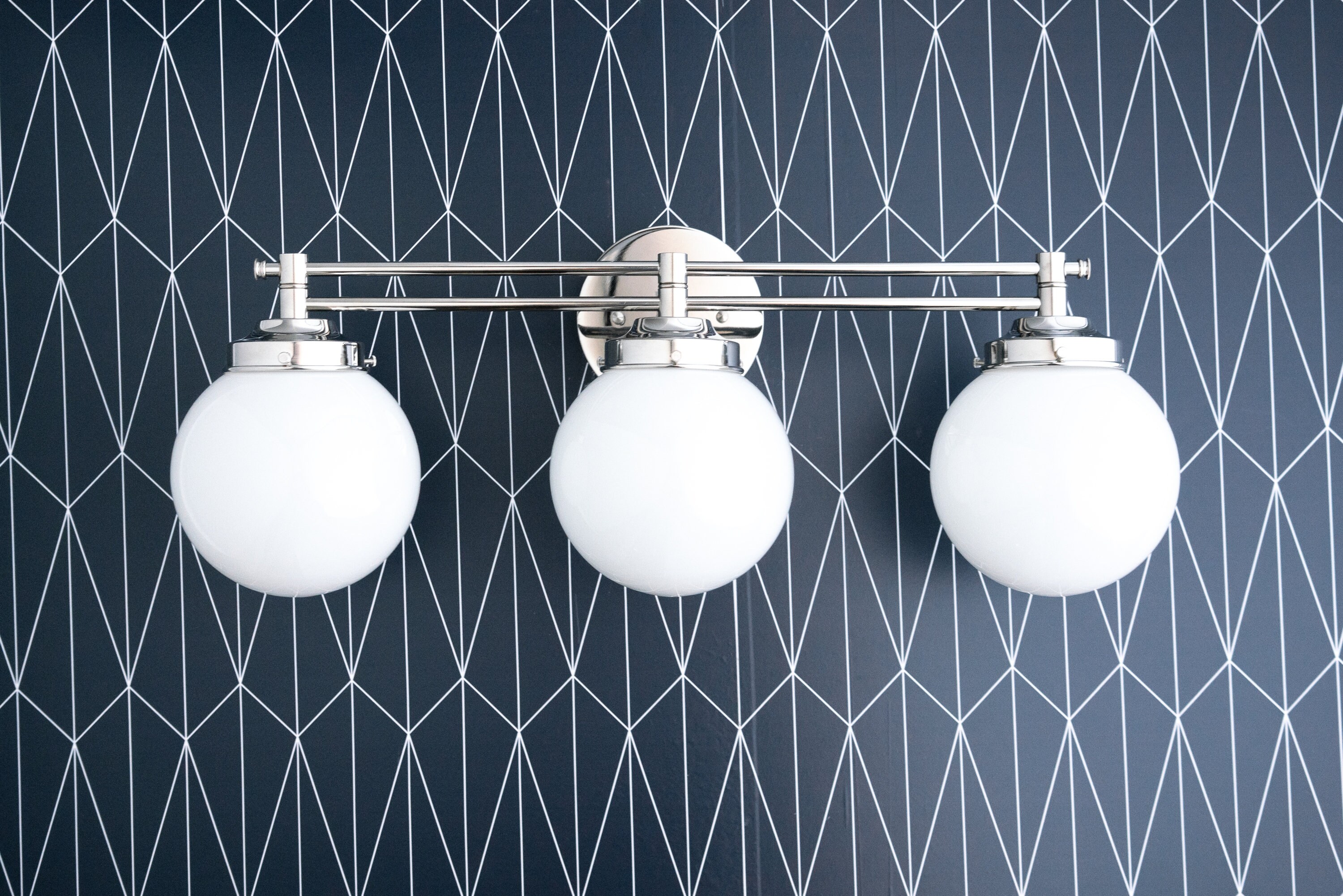Vanity Globe Light Bathroom Fixture White Globes Bathroom Wall