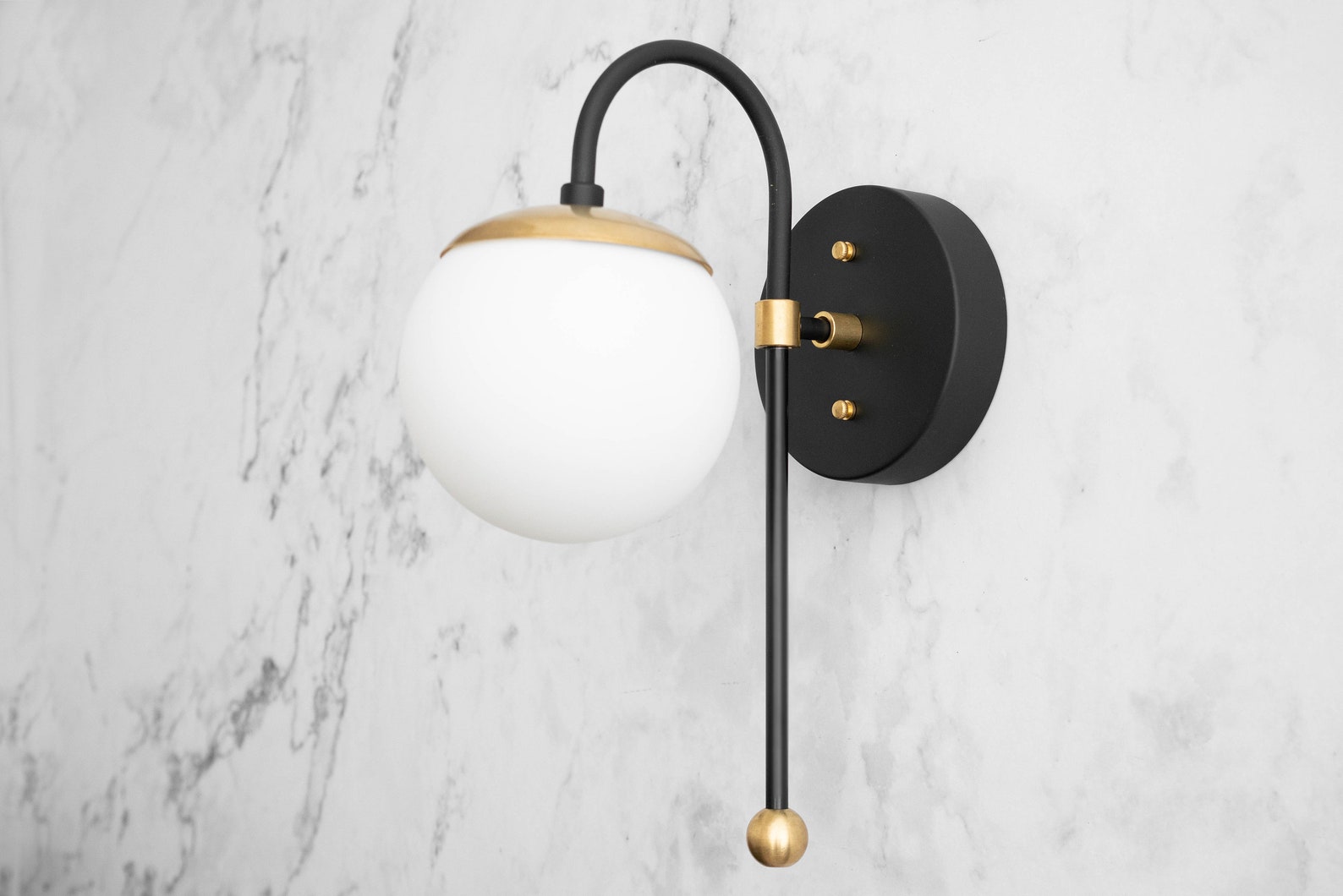 Chrome Sconce Globe Sconce Wall Light Globe Brushed - Etsy