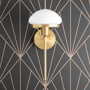 Art deco plug in on sale wall sconce