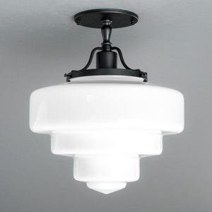 Tiered Glass Light - Solid Brass Light Fixture - Art Deco Decor - Unique Ceiling Light - Model No. 5311 image 2