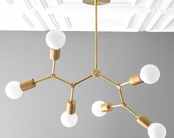 Molecule Light - Modern Chandelier - 6 Bulb Light - Branching Chandelier - Ceiling Lighting - Model No. 2524