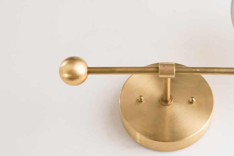 Wall Sconce - Smoked Globe Sconce - Counter Balance - Wall Lighting - Unique Lighting - Modern Wall Light - Model No. 4353 image 5