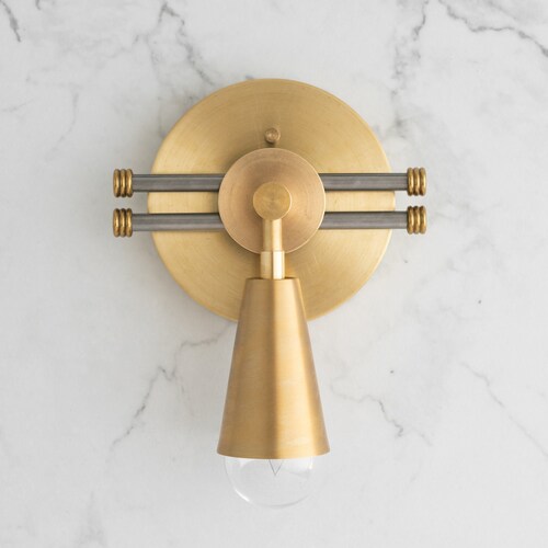 Gold Art Deco / Wall Sconce Etsy