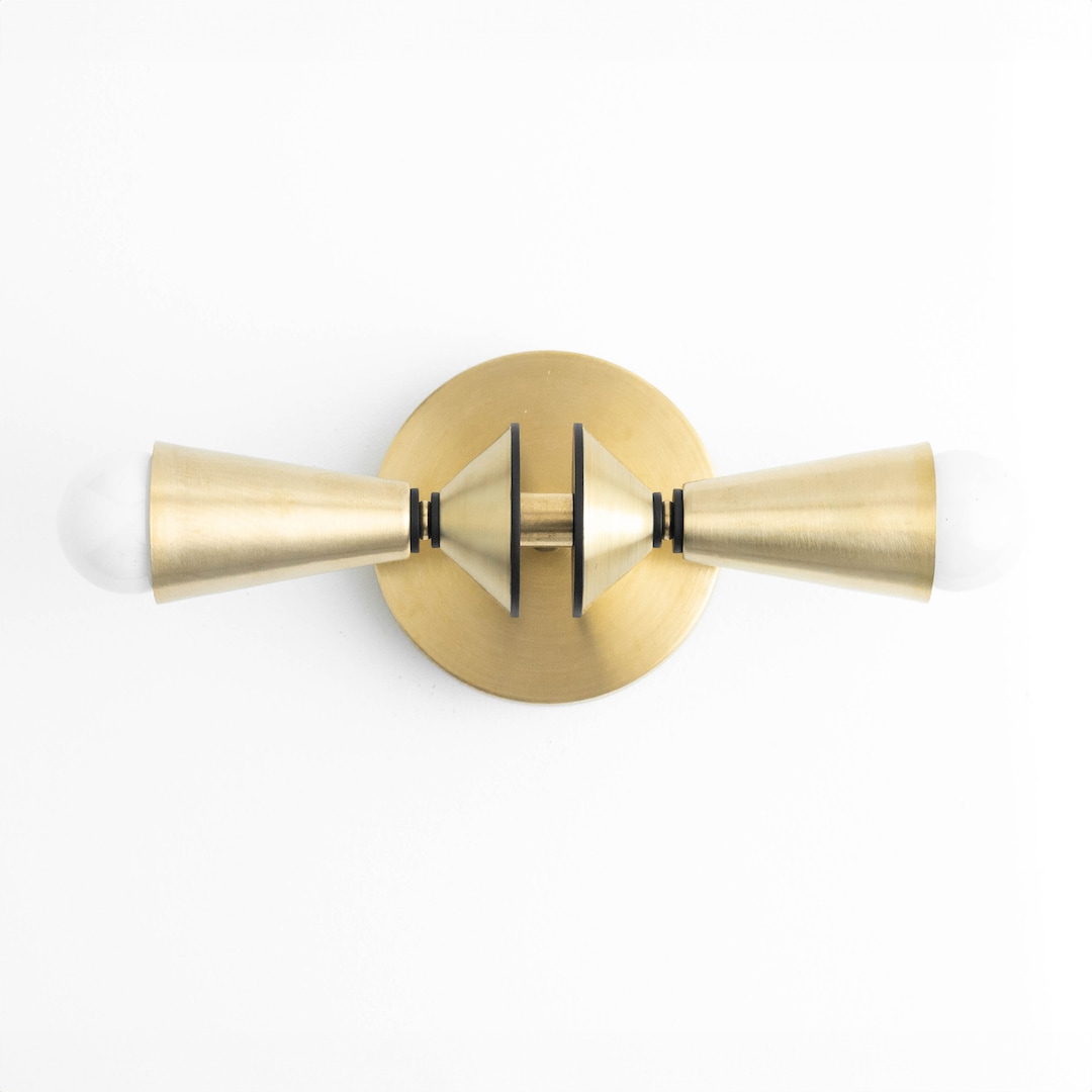 White Vanity Light Art Deco Bathroom Wall Sconce Vanity Etsy