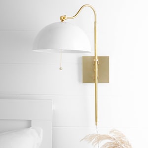 Swing Arm Sconce - Dome Lighting - Bedside Light - Plug In Sconce - Wall Sconce - Model No. 2818