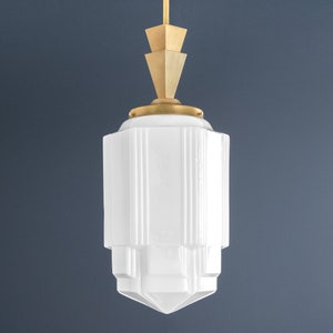 Grand Entry Light High Ceiling Light Art Deco Lighting Downrod Pendant Made in USA Model No. 5941 image 2