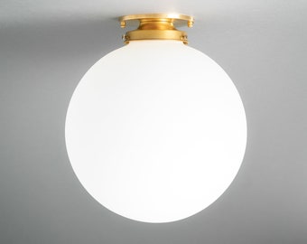 12in Frosted Globe - Large Globe Light - Globe Lighting - Deco Lighting - Ceiling Light - Model No. 9017