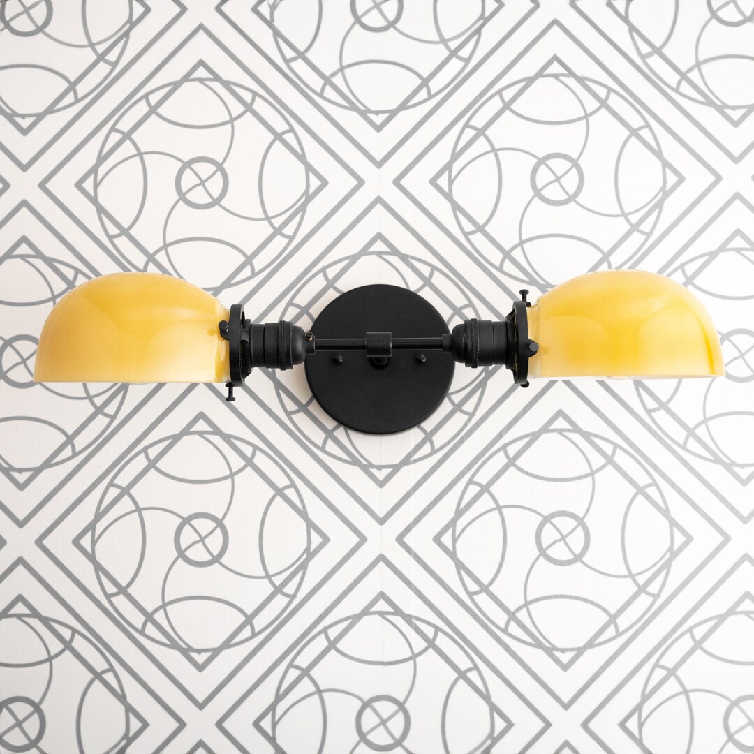 Retro Bathroom Light Vintage Vanity Lamp Parabolic Art Glass Vanity ...