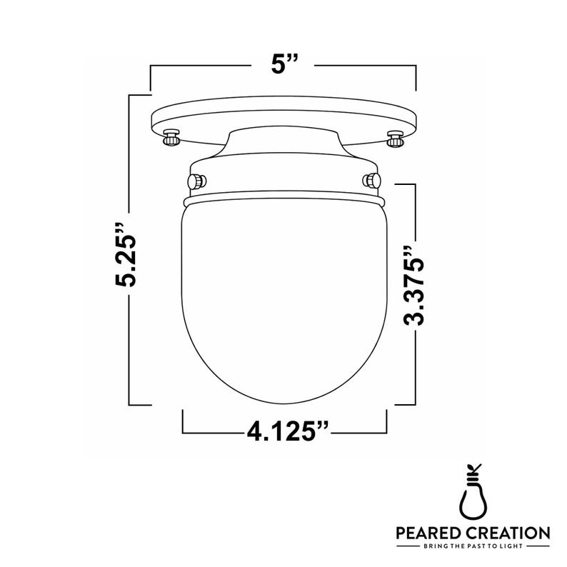 Small Ceiling Light - Bullet Globe Light - Flush Mount - Light Fixture - Lighting - Model No. 9535 bild 8
