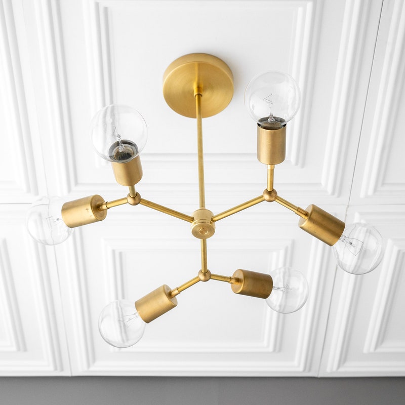 Globe Chandelier - Unfinished Brass 
