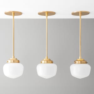 Hanging Light - Kitchen Island Light - Glass Globe - Drop Lighting - Glass Pendant Light - Model No. 2019