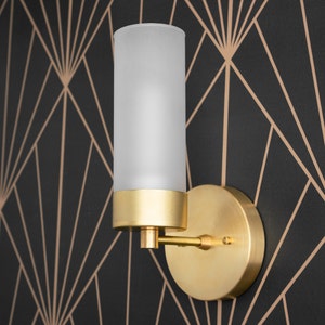 Hallway Sconce - Frosted Glass Light - Modern Wall Sconce - Glass Diffuser - Wall Light - Model No. 7954