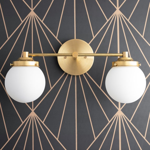 Frosted Globe Vanity Light Art Deco Lighting Modern Lighting