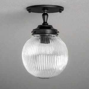 Prismatic Globe - Modern Ceiling Light - Semi Flush Mount - Kitchen Lighting - Bathroom Lighting - Model No. 9396 image 2