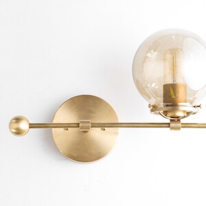 Wall Sconce - Smoked Globe Sconce - Counter Balance - Wall Lighting - Unique Lighting - Modern Wall Light - Model No. 4353 image 6