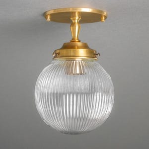 Prismatic Globe - Modern Ceiling Light - Semi Flush Mount - Kitchen Lighting - Bathroom Lighting - Model No. 9396 image 3