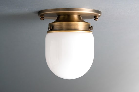 Small Ceiling Light - Bullet Globe Light - Flush Mount - Light Fixture - Lighting - Model No. 9535