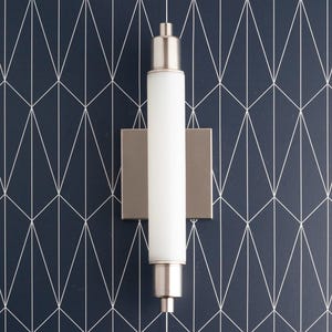 Nickel Vanity Light - Tube Vanity Light - Art Deco Mirror - Mirror Sconce - Art Deco Vanity - 1920's - Retro Vanity Light - Model No. 1210