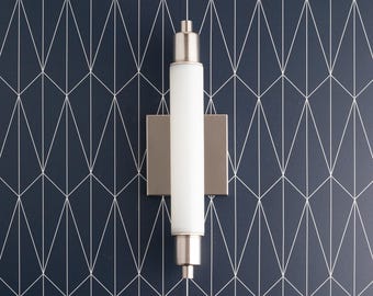 Nickel Vanity Light - Tube Vanity Light - Art Deco Mirror - Mirror Sconce - Art Deco Vanity - 1920's - Retro Vanity Light - Model No. 1210