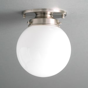 Modern Ceiling Light - 6in Opal Glass Globe - Globe Lighting - Lighting - Light Fixture - Model No. 2361
