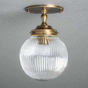 Prismatic Globe Modern Ceiling Light Semi Flush Mount Kitchen Lighting Bathroom Lighting Model No. 9396 image 1