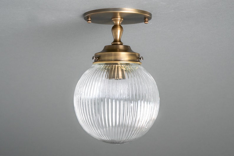 Prismatic Globe Modern Ceiling Light Semi Flush Mount Kitchen Lighting Bathroom Lighting Model No. 9396 image 1