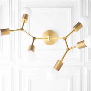 Molecule Light Modern Chandelier 6 Bulb Light Branching Chandelier Ceiling Lighting Model No. 2523 image 6