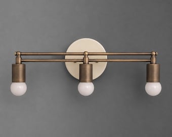 Vanity Light Light-Vanity Light-Bathroom Light-Brass Vanity - Model No. 8256