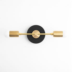 Gold Vanity Light - Brass Bathroom Light - Vanity Fixtures - Vanity Lamp - Bathroom Lamps - Raw Brass - Wall Lamp - Model No. 8057 image 1