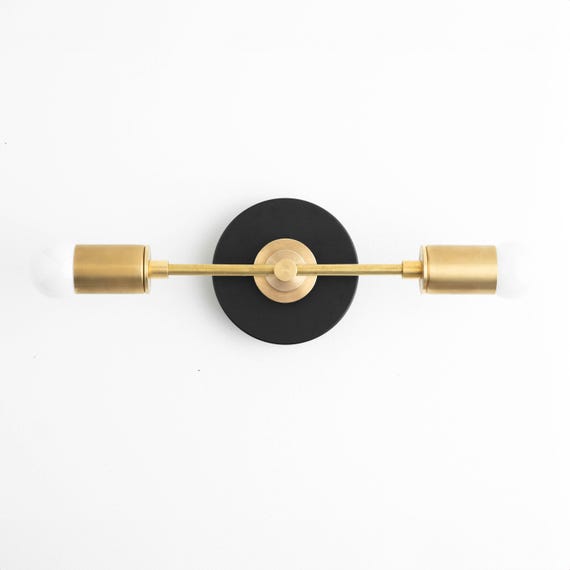 Gold Vanity Light - Brass Bathroom Light - Vanity Fixtures - Vanity Lamp - Bathroom Lamps - Raw Brass - Wall Lamp - Model No. 8057