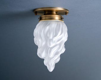 Modern Ceiling Light - Glass Flame Shade - Ceiling Lamp - Lighting - Light Fixture - Model No. 5057