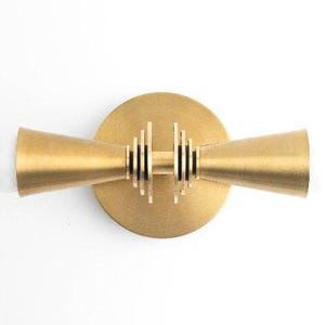 Vanity Light - Modern Art Deco - Wall Sconce - Bathroom Lights - Brass Black Vanity - Steampunk Lamp - Mid Century Sconce - Model No. 9830 image 2