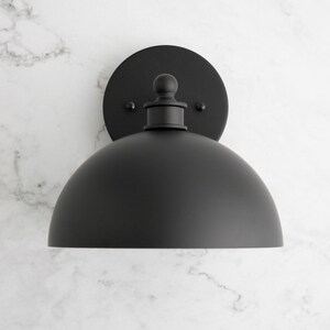 Brass Sconce - Art Deco Light - Brass Dome Light - Modern Lighting - Bathroom Lighting - Modern Vanity - Sconce Lighting - Model No. 8066 image 6