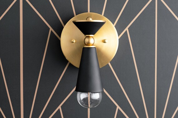 Art Deco Bathroom Sconces Art Deco Style Brass And Fluted Glass Wall