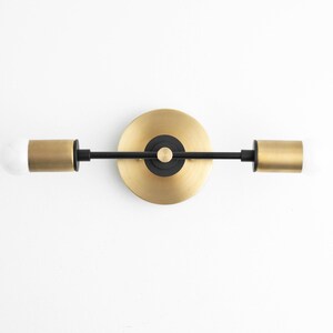Gold Vanity Light - Brass Bathroom Light - Vanity Fixtures - Vanity Lamp - Bathroom Lamps - Raw Brass - Wall Lamp - Model No. 8057 image 9
