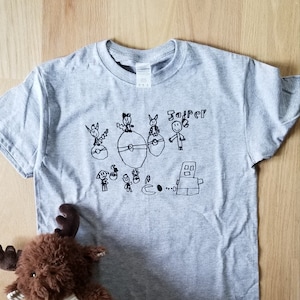 Kinder Kunstwerk T Shirt (keine farbigen Bilder)