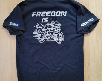 Honda Goldwing "Freedom Is"-shirt (het ontwerp op de achterkant)