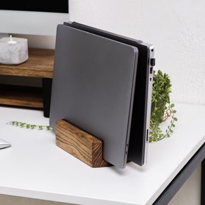 Double Laptop Dock, MacBook Air Stand, Vertical Laptop Stand, Mac Pro Holder, Vertical Laptop Holder, Laptop Accessories Docking Station