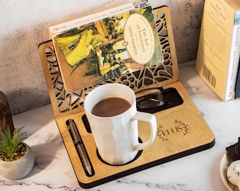 Personalized Book Holder, Stand For Readers, Book Bedside Organizer, Custom Book Rest Stand, To Be Read Shelf, Book Rest Gift