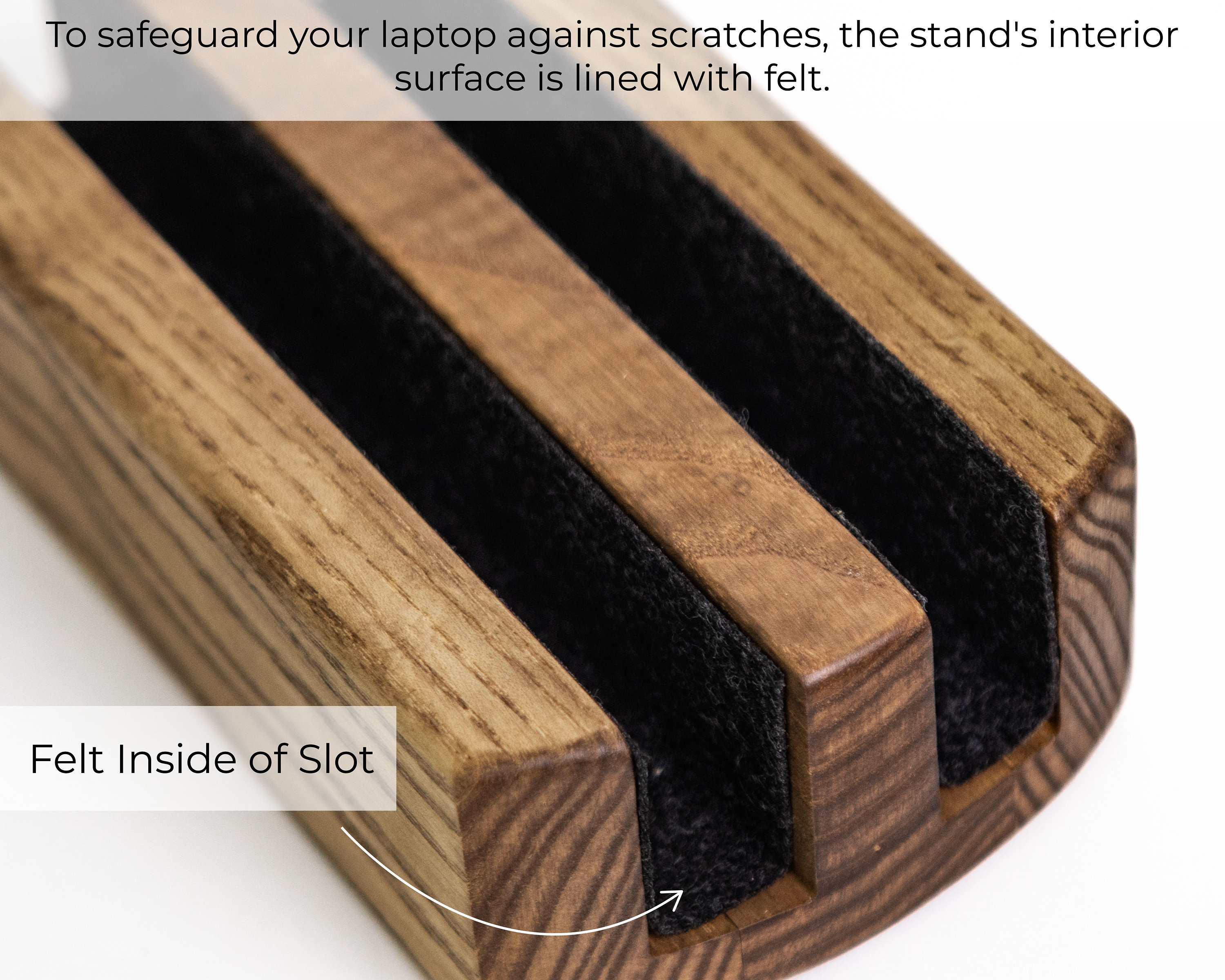 Custom Computer Stand Personalized Wooden Laptop Stand, Dual Slot Ergonomic Desk Organizer ...