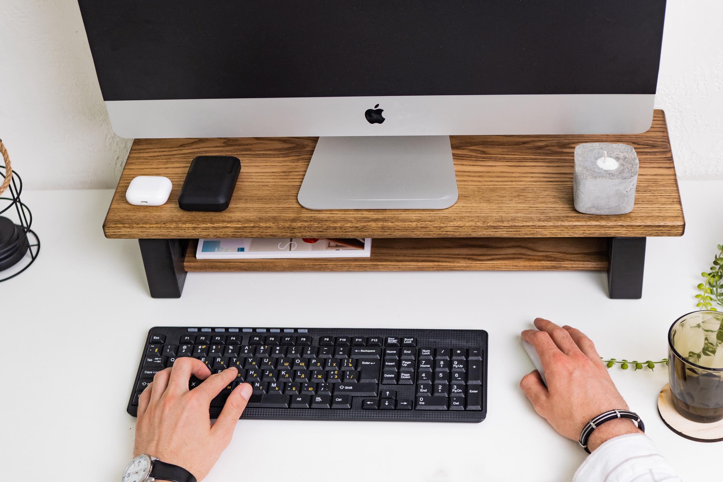 KOVEO Supporto Regolabile Per Monitor Da Scrivania, 3 Altezze Per - Foto 10