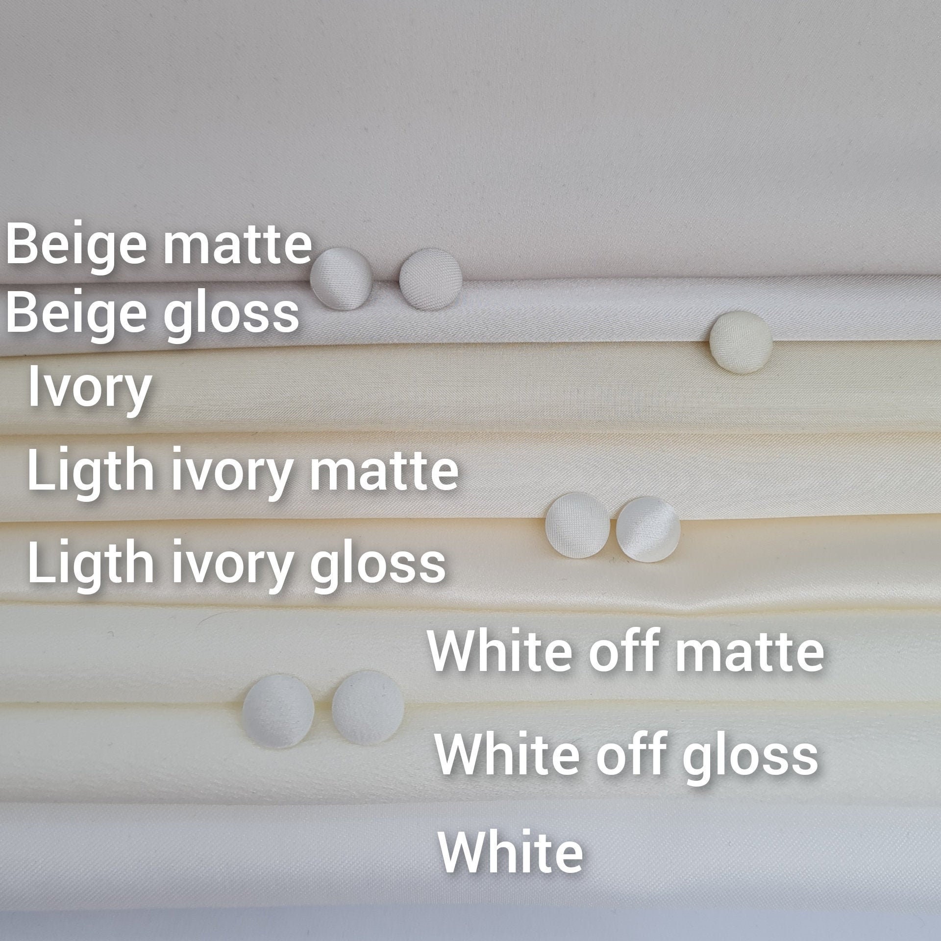 Bridal dress buttons Ivory bridal-covered buttons for elegant dress #1010