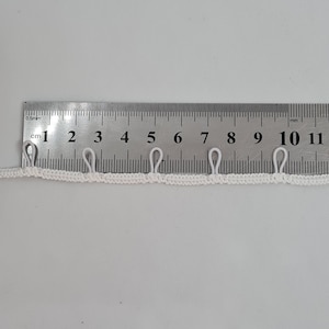Off-white button loop trim for the bridal dress Wedding button elastic loops image 4