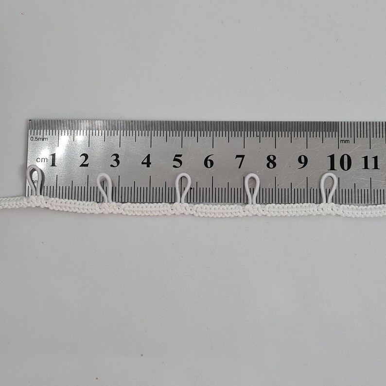 Off-white button loop trim for the bridal dress Wedding button elastic loops image 4