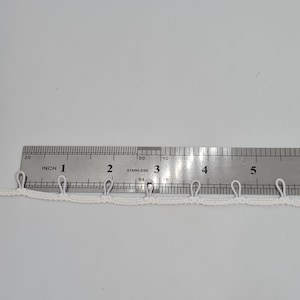 Off-white button loop trim for the bridal dress Wedding button elastic loops image 6