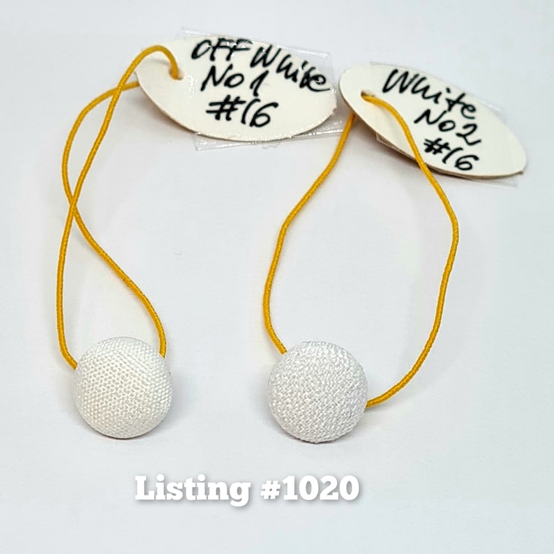 Bridal Dress Buttons, A Set of Examples of Covered Buttons in White ...