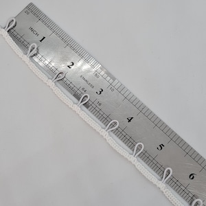 Off-white button loop trim for the bridal dress Wedding button elastic loops image 7
