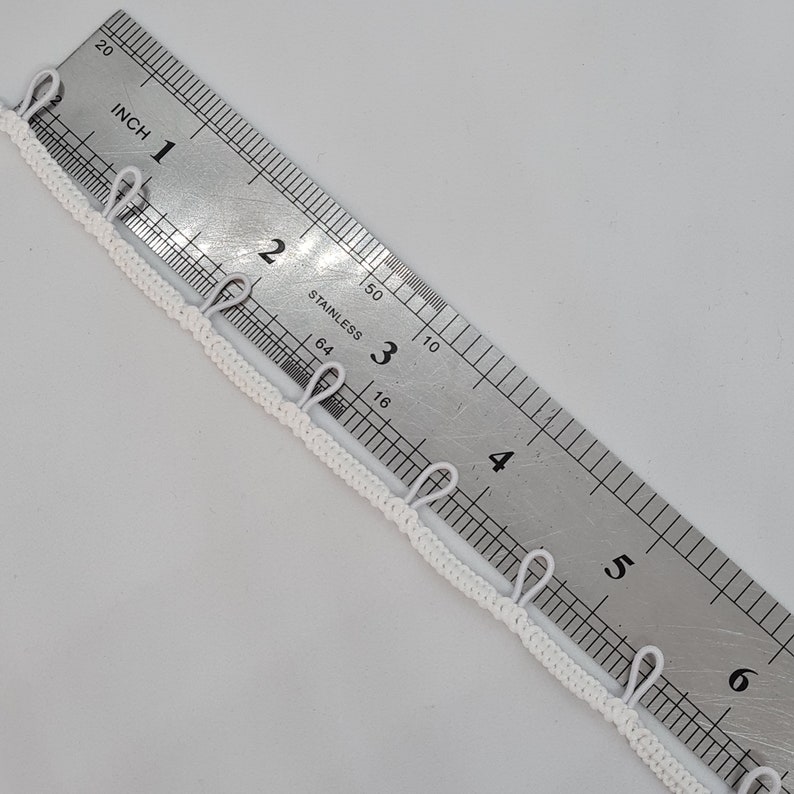 Off-white button loop trim for the bridal dress Wedding button elastic loops image 7